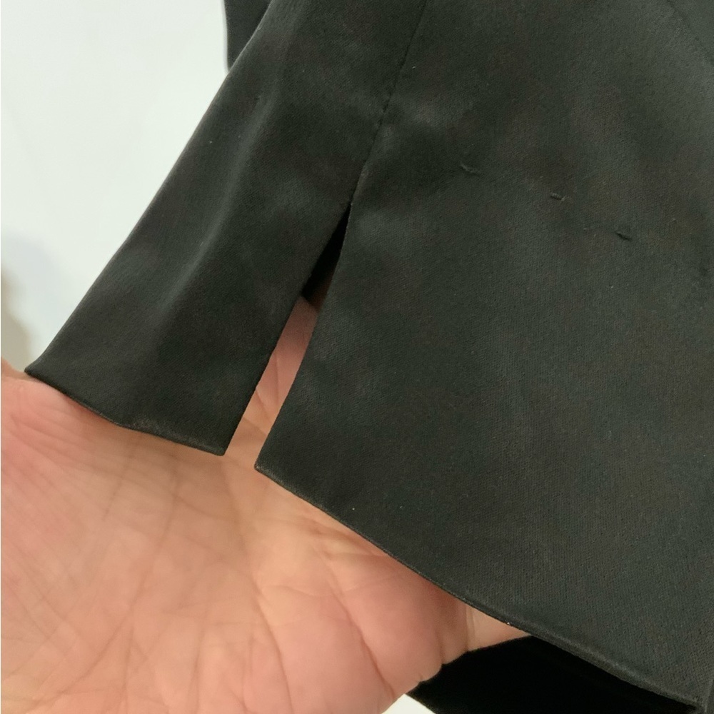 Italian Vintage Oppio black satin stretchy slit sides pants‎ IT 44, US 10 - Picture 3 of 7
